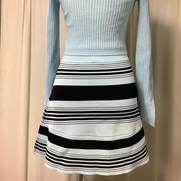 A.L.C Striped Mini Pull On Skirt Lovers + Friends ribbed cropped sweater - Picture 6 of 16